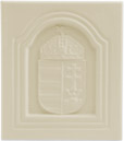 Kályhacsempe - Szadai kapus címer - 225 × 255 × 50 mm