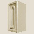 Kályhacsempe - Beforduló kapus sarok bal - 111/111 × 225 × 50 mm