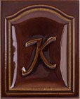 kályhacsempe - Vörösbarna - ×× mm